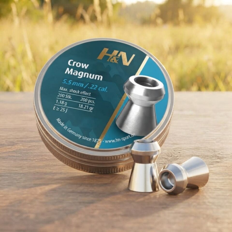 H&N Crow Magnum 5.5 mm (.22 Caliber) 18.21 Grain Havalı Tüfek Saçması