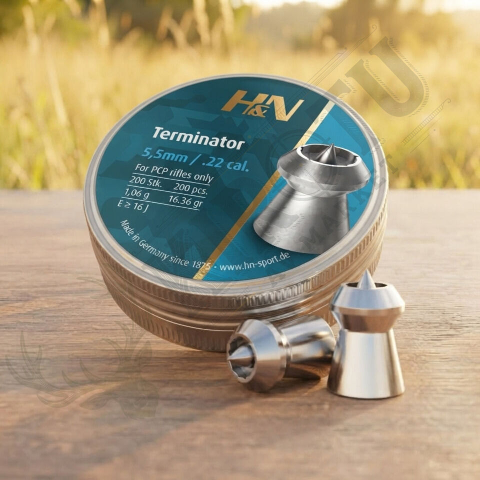 H&N Terminator 5.5 mm (.22 Caliber) 16.36 Grain Havalı Tüfek Saçması