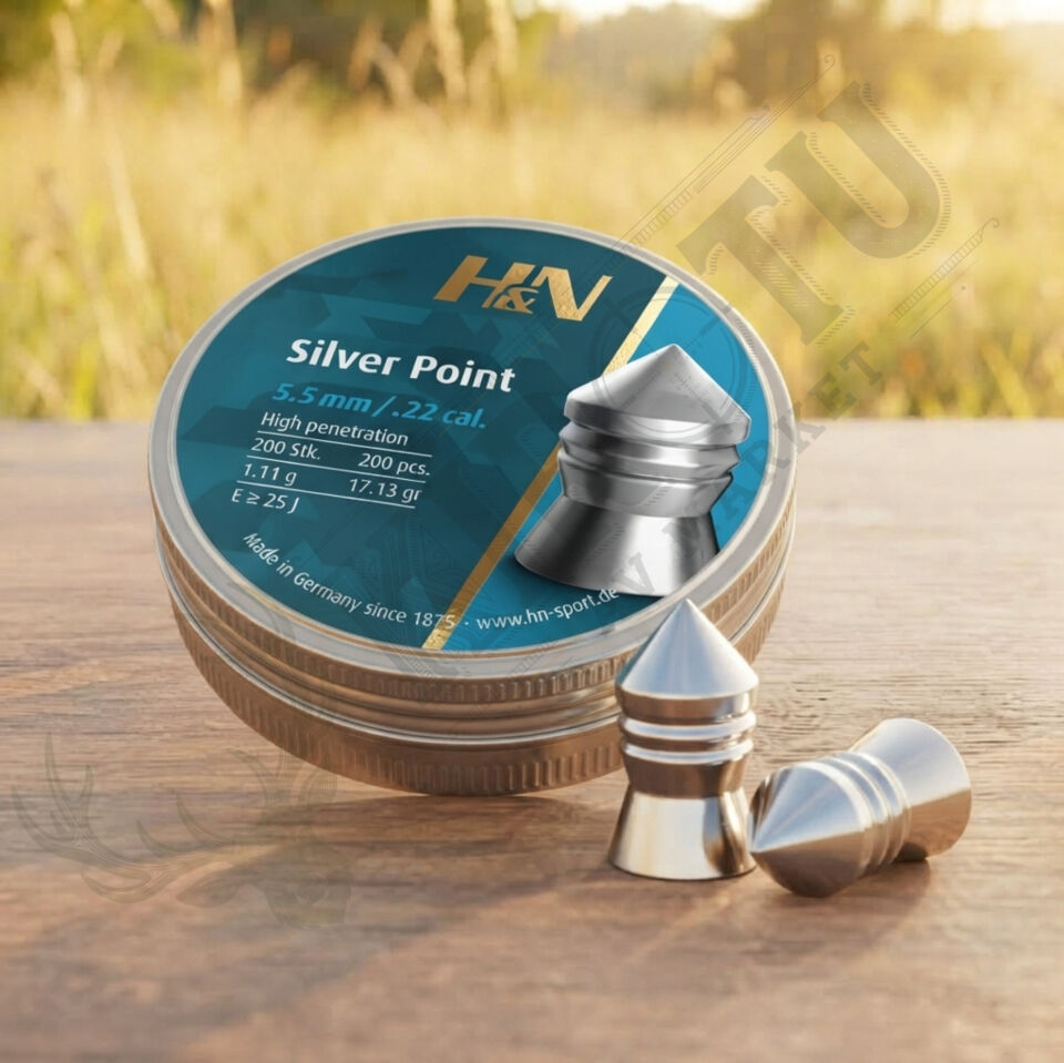 H&N Silver Point 5.5 mm (.22 Caliber) 17.13 Grain Havalı Tüfek Saçması