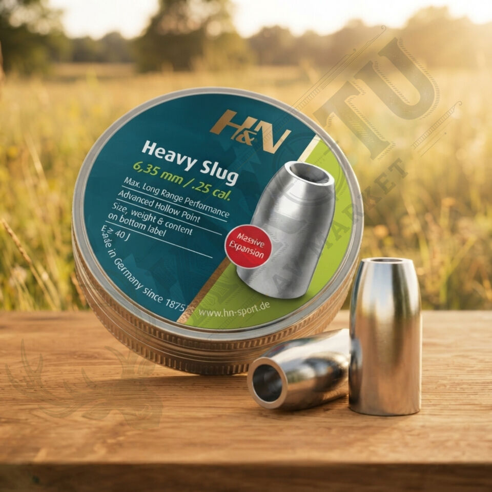 H&N Heavy Slug 6.35 mm (.25 Caliber) 38 Grain Havalı Tüfek Saçması