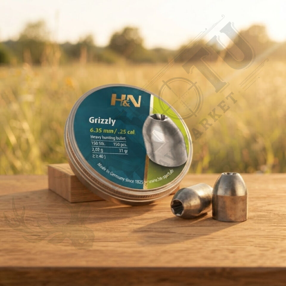 H&N Grizzly 6.35 mm (.25 Caliber) 31 Grain Havalı Tüfek Saçması