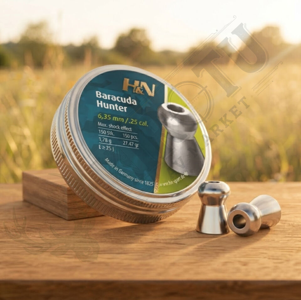 H&N Baracuda Hunter 6.35 mm (.25 Caliber) 27.47 Grain Havalı Tüfek Saçması
