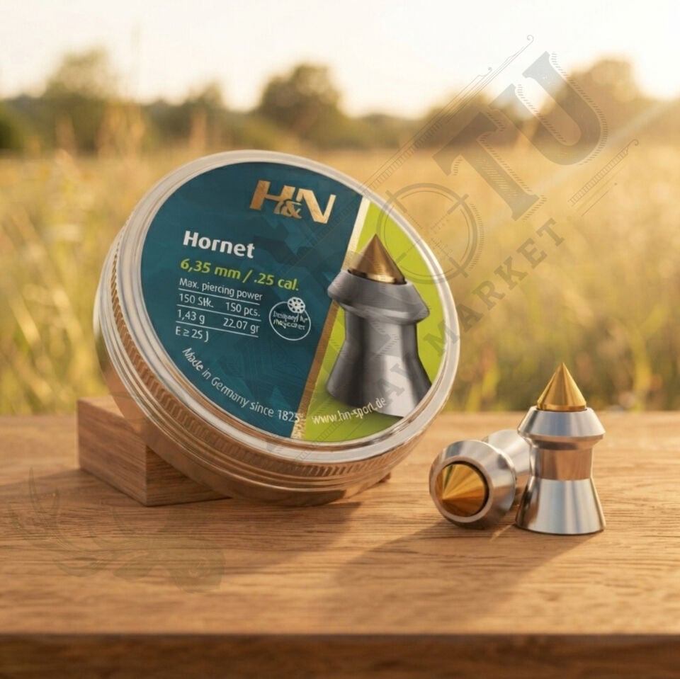 H&N Hornet 6.35 mm (.25 Caliber) 24.38 Grain Havalı Tüfek Saçması