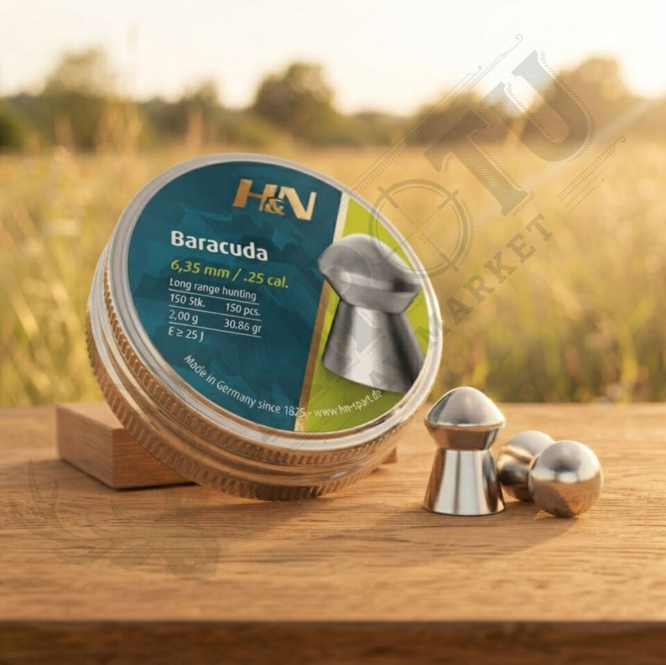 H&N Baracuda 6.35 mm (.25 Caliber) 30.86 Grain Havalı Tüfek Saçması