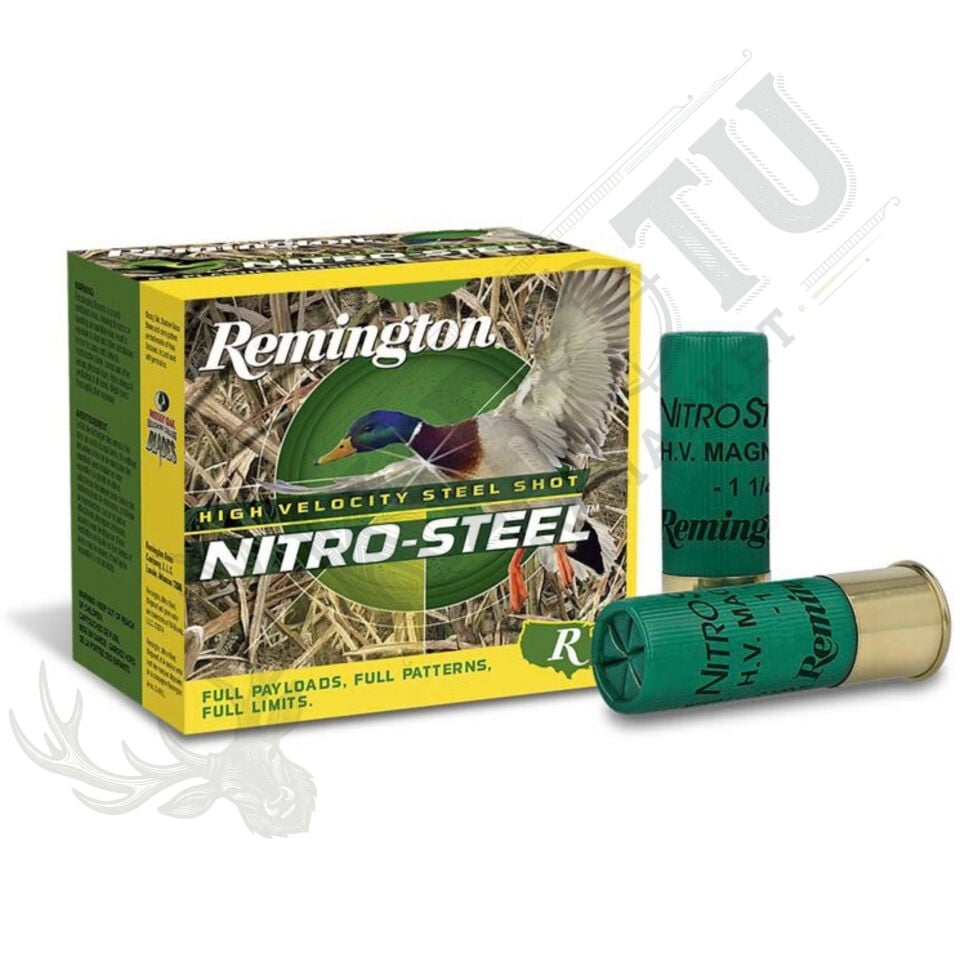 Remington Nitro-Steel Çelik Saçmalı Fişek – 12 Cal. (2-3/4'') - 35.44 gr Kurşunsuz Çelik Saçma (USA)