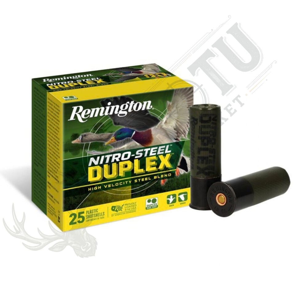 Remington Nitro-Steel Duplex Çift Boyutlu Çelik Saçmalı Fişek – 12 Cal. (3'' Magnum) - 35.44 gr Çelik Saçma (USA)