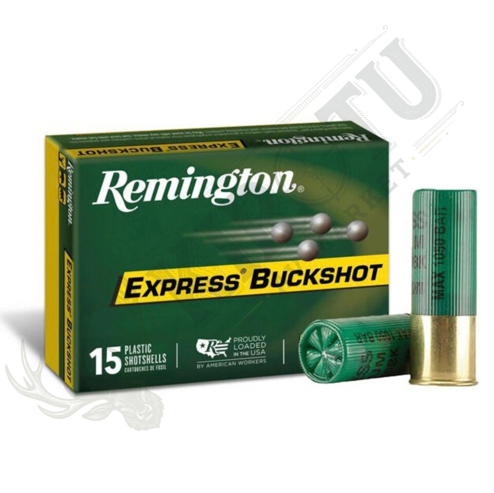 Remington Express Buckshot Şevrotin – 12 Cal. (2-3/4'') - 9 Bilye / 15'li Paket (USA)