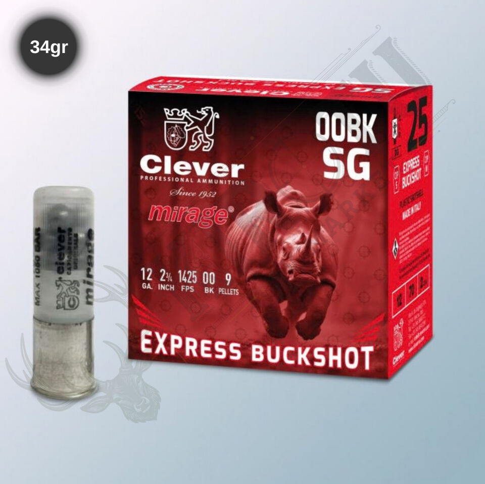 Mirage T4 Buckshot SG-00 BK 9 Pellets 34gr 12 Kalibre