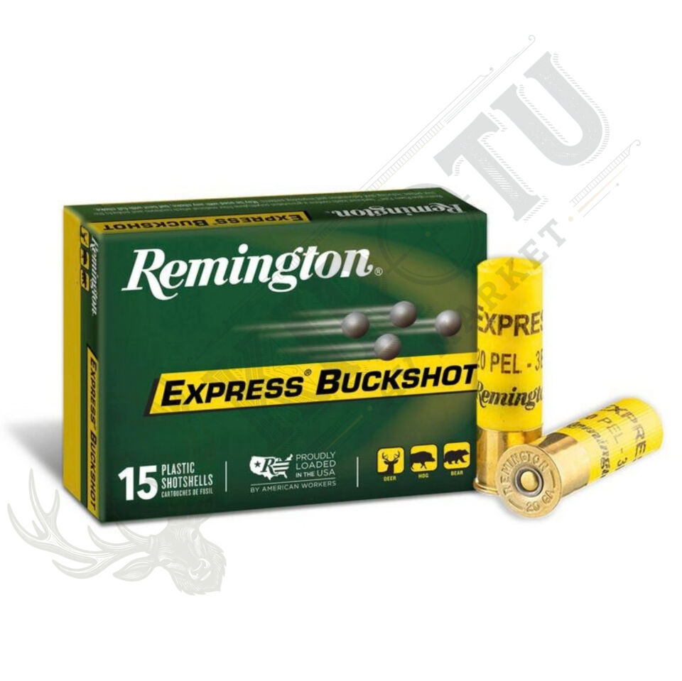 Remington Express Buckshot Şevrotin – 20 Cal. (2-3/4'') - 20 Bilye / 15'li Paket (USA)
