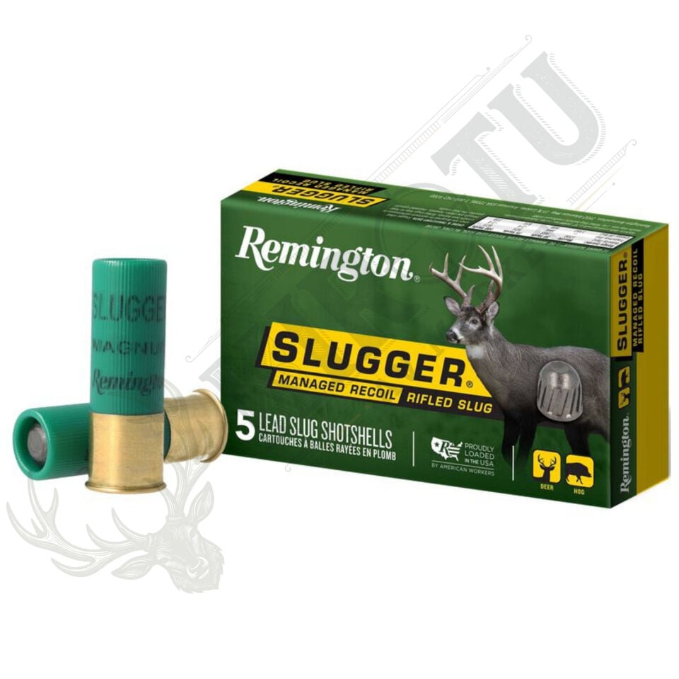 Remington Slugger Managed Recoil Tek Kurşun Fişek – 12 Cal. (2-3/4'') - 28.35 gr (1 oz) Lead Rifled Slug (USA)