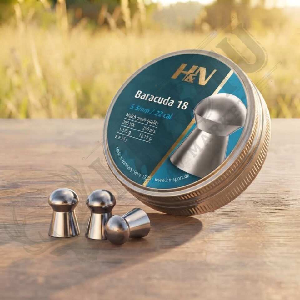 H&N Baracuda Match 5.5 mm (.22 Caliber) 21.14 Grain Havalı Tüfek Saçması