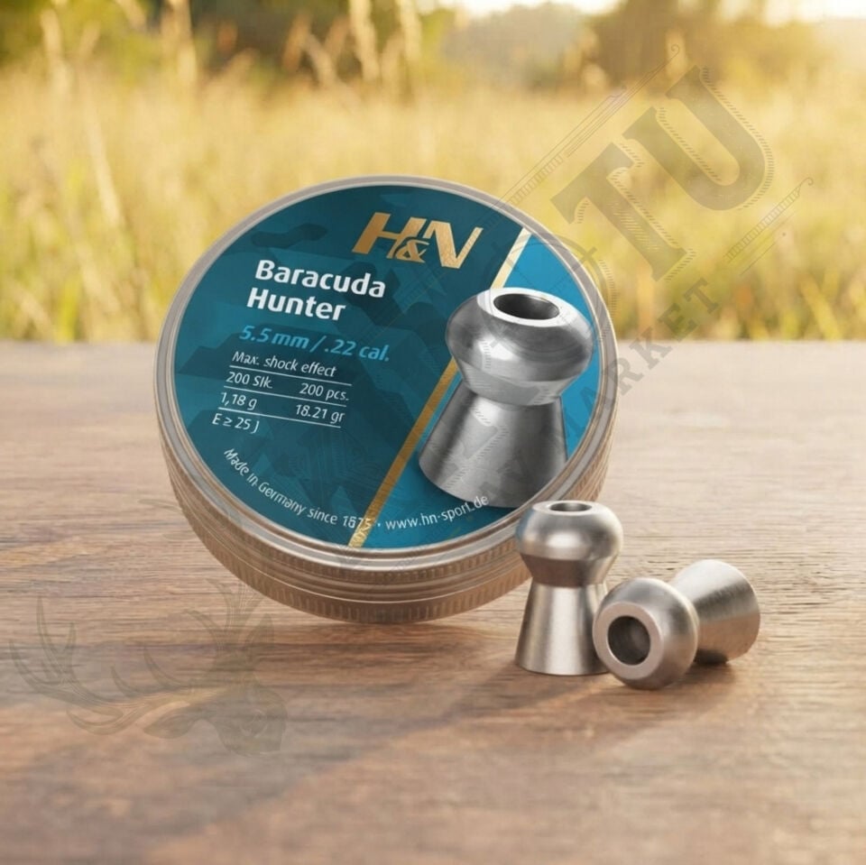 H&N Baracuda Hunter 5.5 mm (.22 Caliber) 18.21 Grain Havalı Tüfek Saçması