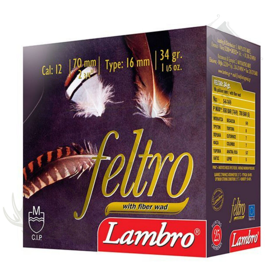 Lambro Feltro Keçe Tapalı 34 gr 12 Kalibre