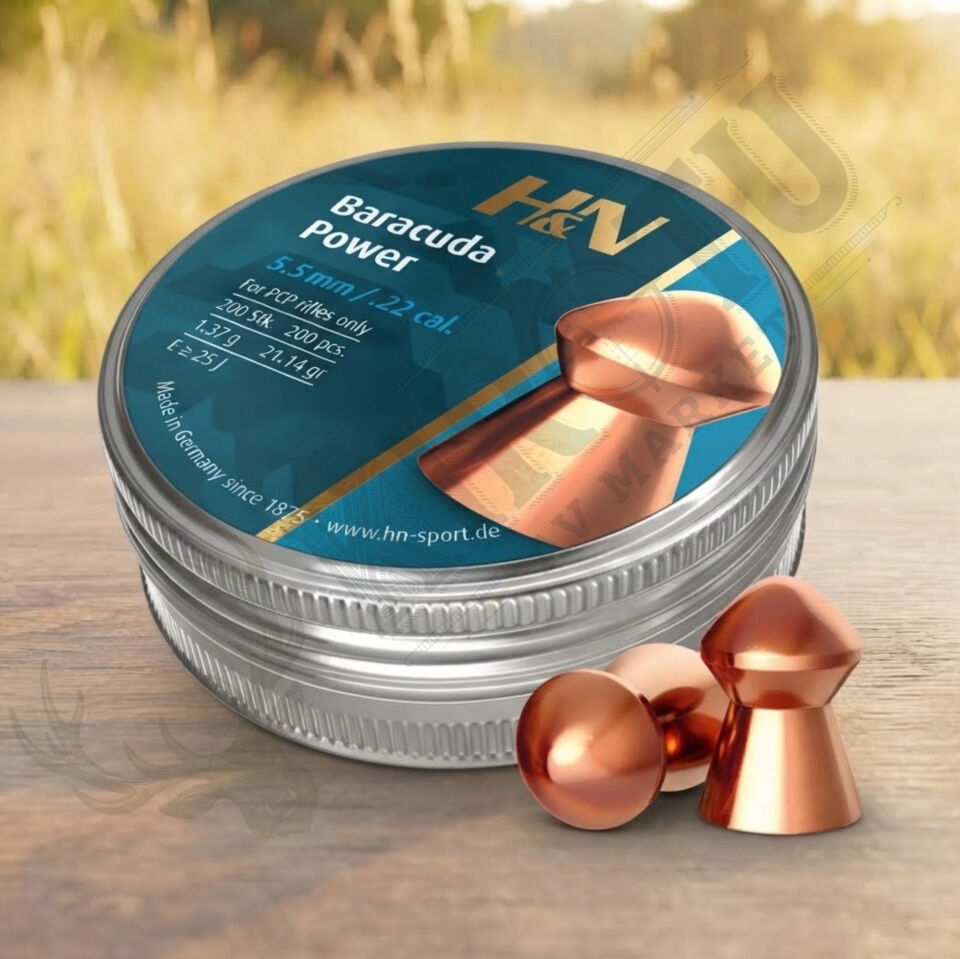 H&N Baracuda Power 5.5 mm (.22 Caliber) 21.14 Grain Havalı Tüfek Saçması